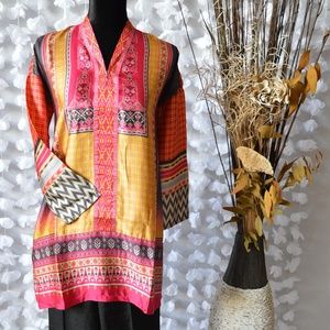 NEW Fancy Khaadi Silk Designer Shirt Kurta
